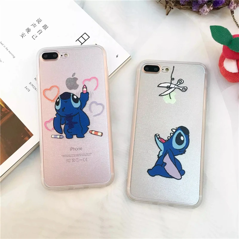 coque iphone 8 transparente stitch