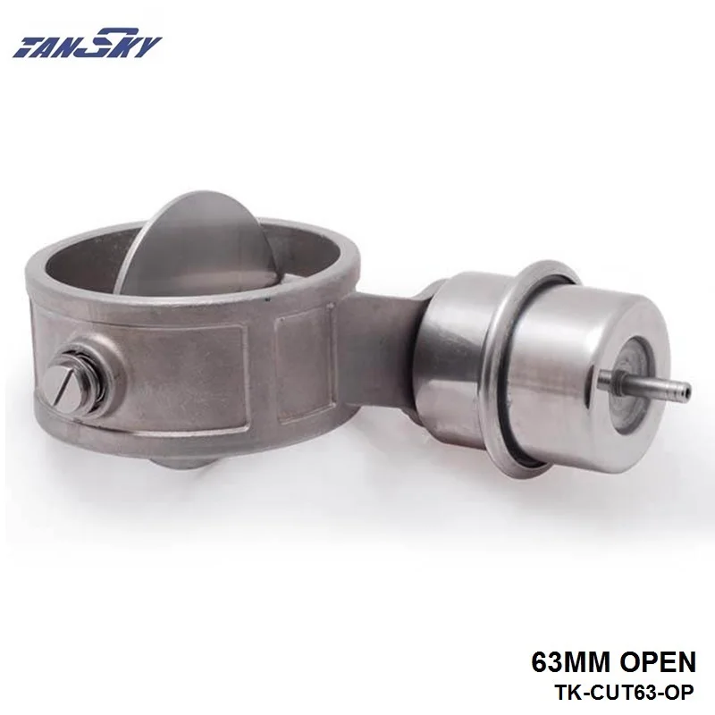 TANSKY -NEW Vacuum  Activated Exhaust Cutout / Dump 63MM Open Style Pressure: about 1 BAR For Ford Falcon BA BF XR6 TK-CUT63-OP
