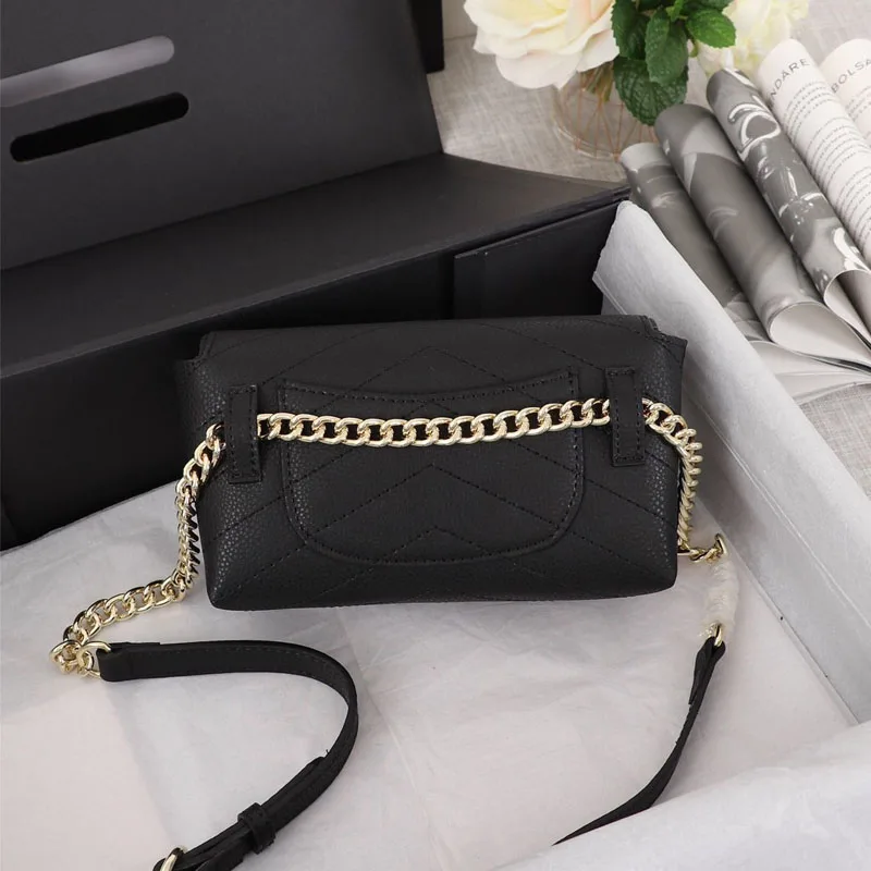 

Famous brand lady bags real leather gold chain women bags Fashion famous shoulder bag high quality Female portable diagonal bags