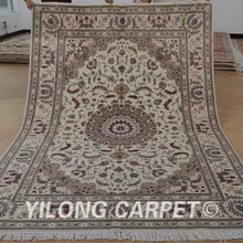 Yilong 6'x9' шерстяное машинное кружево комбинированный коврик изысканный Ручная работа; вязаное; шерстяное ковер(1398