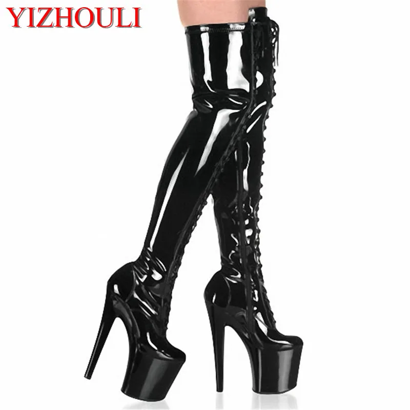 New sexy over-the-knee boots, club stilettos, 20cm stage heels, dancing shoes