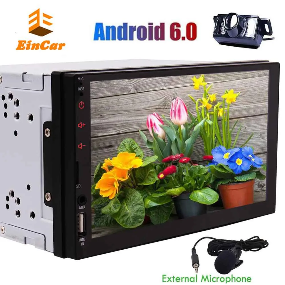 

Eincar Double Din Android6.0 Car Stereo System 7'' Touchscreen no DVD Player Car Radio Bluetooth In Dash GPS Navigation Headunit