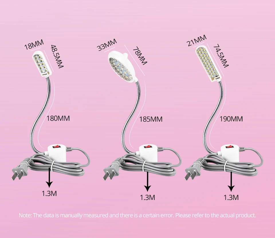 Portable Sewing Machine LED Light Magnetic Mounting Base Gooseneck Lamp for All Sewing Machine  (12)