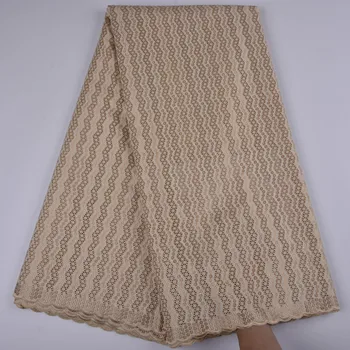 

New Design Embroidered African Lace Fabric High Quality Cotton Lace Swiss Voile Lace In Switzerland A1332