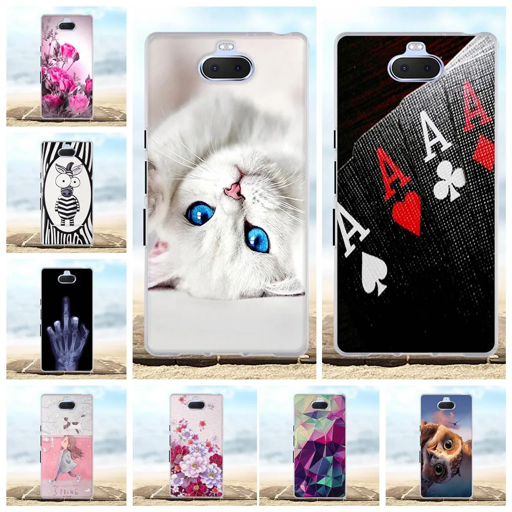 

For Sony Xperia 10 Case Silicone TPU Cover For Sony Xperia 10 Case Cute Cat Pattern Coque For Sony Xperia 10 Phone Case Funda