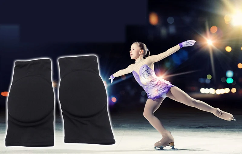 زوج واحد المهنية الأطفال الاطفال الركبة ضمادة ناعمة الجليد الشكل التزلج التزلج واقية والعتاد UNBreak الوسادات إثخن تنفس