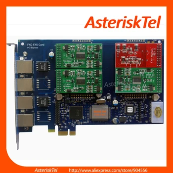 

AEX410 FXO FXS card Asterisk card with 1 FXO+3 FXS ports, PCI Express Connector,Issabel ,Freepbx,TDM400E aex410