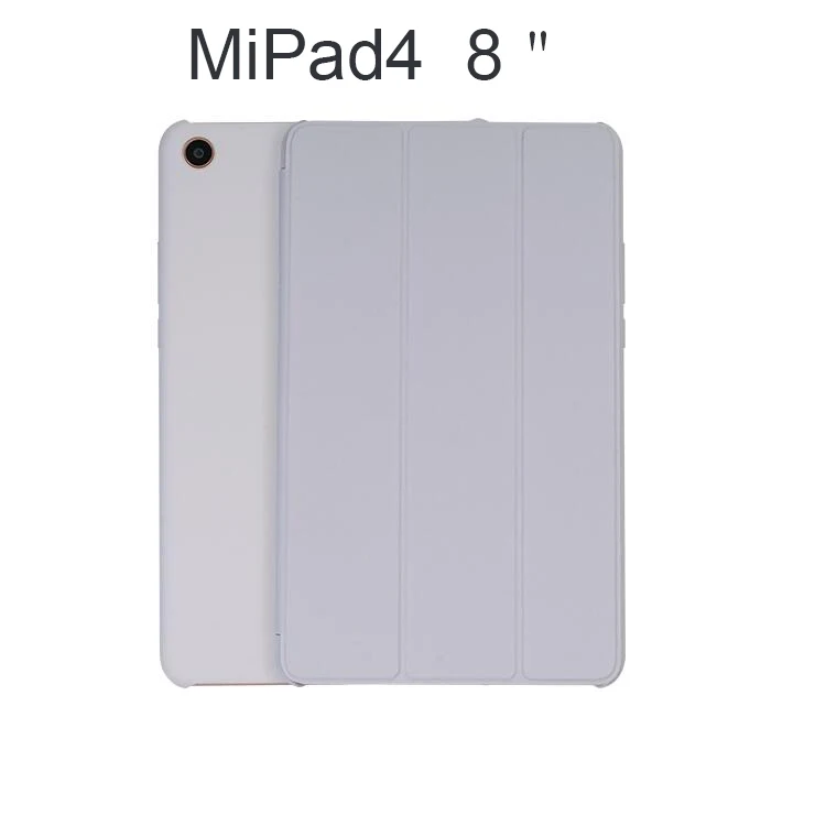 Xiaomi Mi Pad4 Pad 4 Plus флип-чехол подставка смарт-чехол 1" /8" чехол для планшета из искусственной кожи/полный защитный чехол - Цвет: MiPad 4  8inch Gray