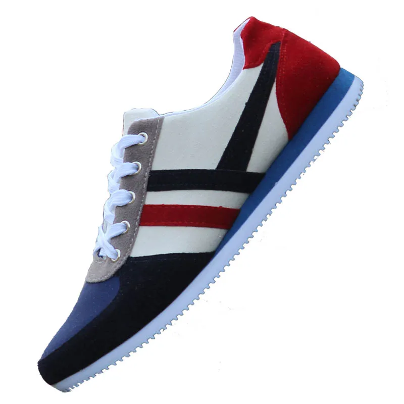 

Breathable Men Casual Shoes Canvas Fashion Sneakers Autumn Spring Large Size 46 Low-cut Lace-up Mixed Colors Shoes Man Promotion