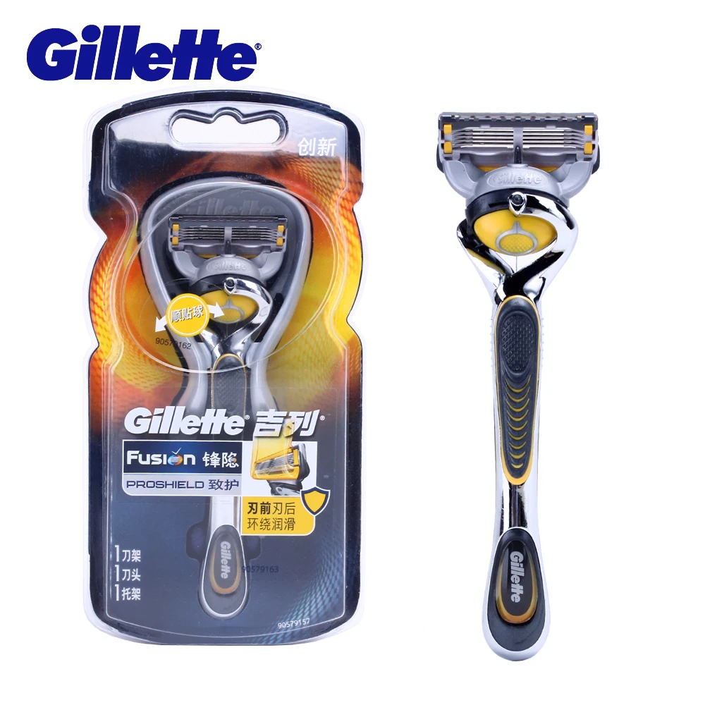 

Genuine Gillette Fusion Proglide Power Razors Men Gift Flexball Shaver Safety Razor Face Hair Remover 1 holder +1 Blade