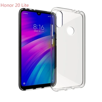 

100pcs/lot transparent smooth Soft TPU Cover Case for Huawei Honor 20 Lite