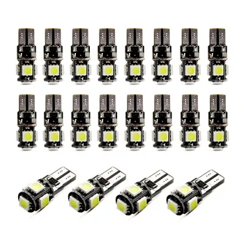 

20X white auto wedge T10 Smd Canbus 5smd T10 LED canbus car led T10 canbus w5w 194 error free automotive Reading light bulb lamp