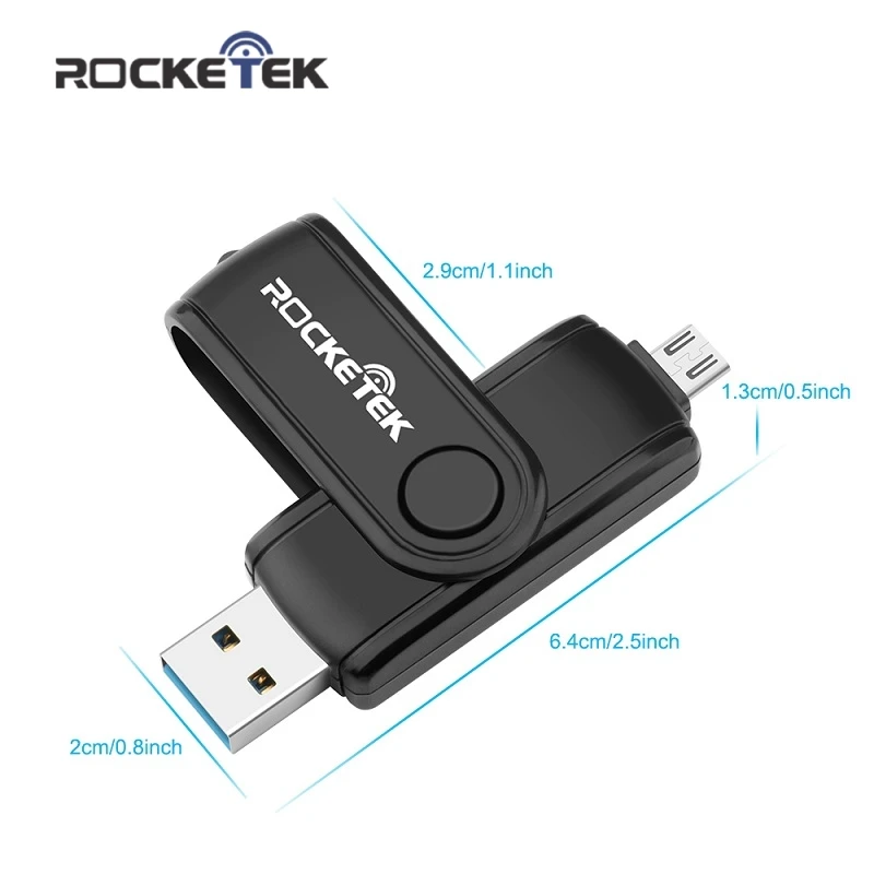 ROCKETEK US 3.0 Card Reader Multi 2 in 1 OTG Memory Card Reader 5Gbps Adapter For SD/TF Micro SD Computer Laptop Accessories. ROCKETEK US 3.0 Card Reader Multi 2 in 1 OTG Memory Card Reader 5Gbps Adapter For SD/TF Micro SD Computer Laptop Accessories.