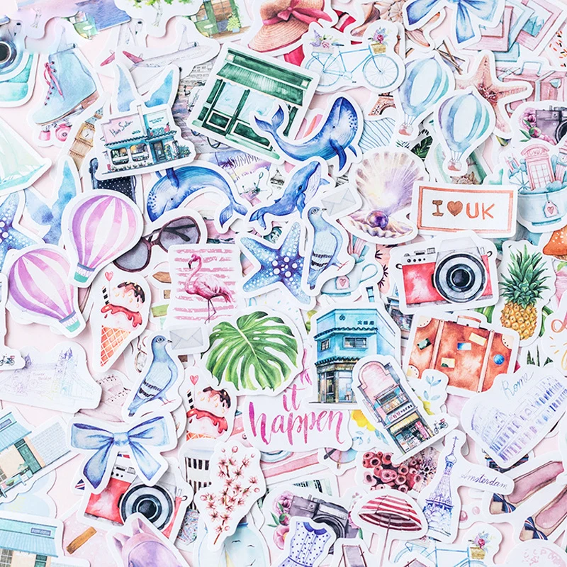 

40 pcs/Pack Travel Alone Adhesive Mini Sticker Student Stationery DIY Craft Stick Label