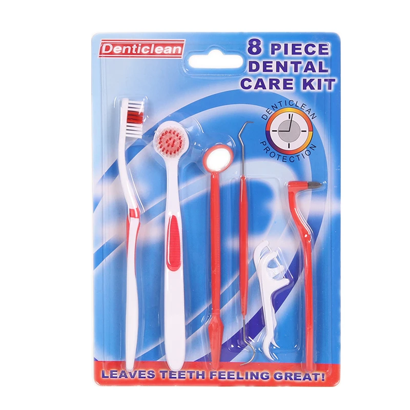 8pcs/set Oral Cleaning Kit Iclude 1*Toothbrush 1*Tongue brush 1*Teeth