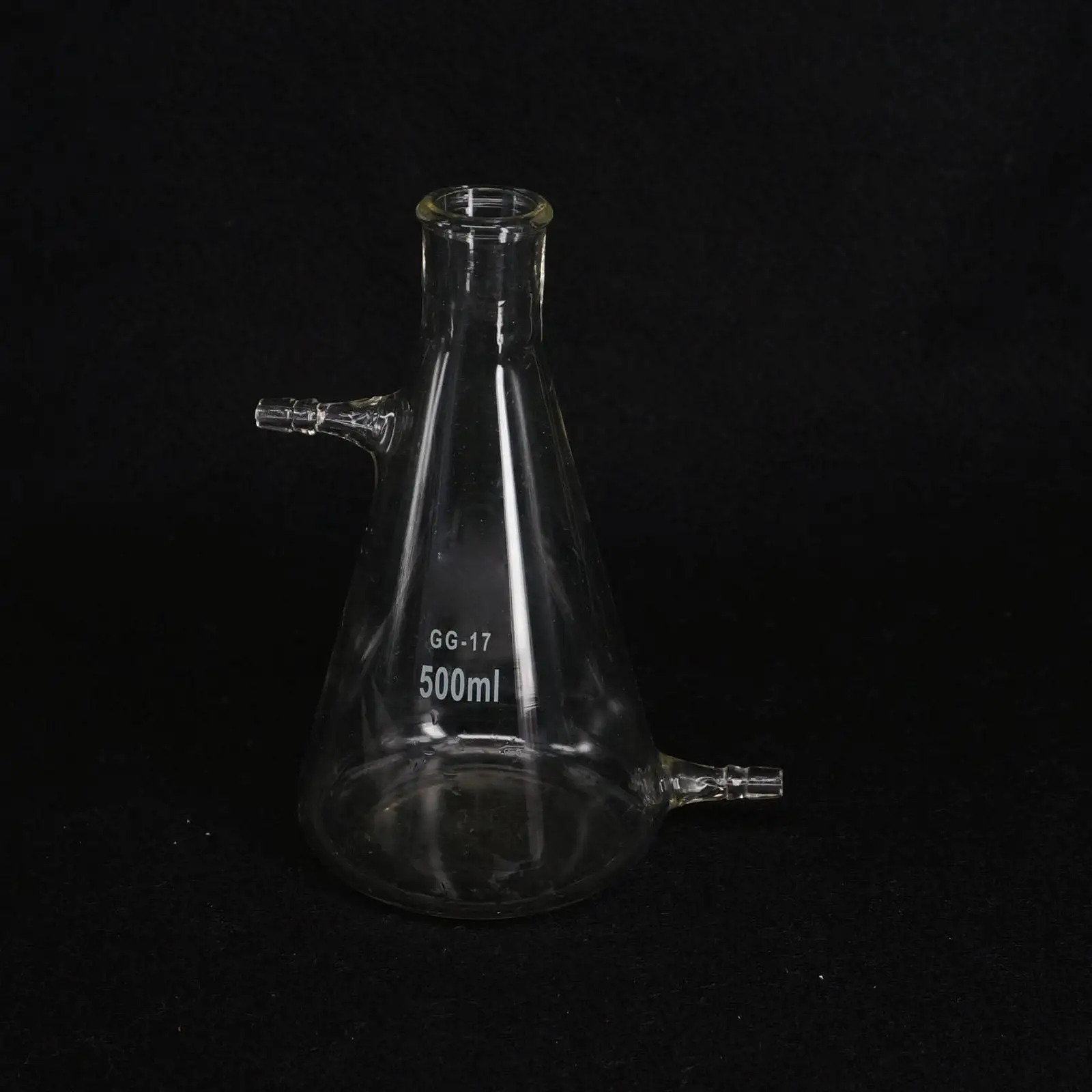 500ml Glass Filtering Flask Lab Bottle With Double 10mm Hose Vacuum