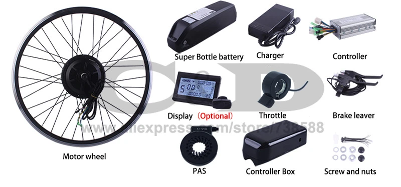 Sale MXUS  Ebike kit 36V 20.4AH 48V 52V 17AH BPM Geared Motor MX01C 01F 01R  Hailong Battery LCD Panel 500W Bicycle Conversion Kit 3