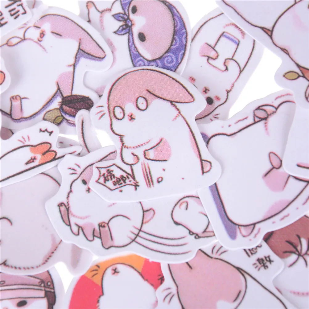 40 шт./партия Горячая Распродажа, ПВХ Kawaii Deco серии пухленьких кроликов Pet Упаковка наклейки Школьный набор карандашей