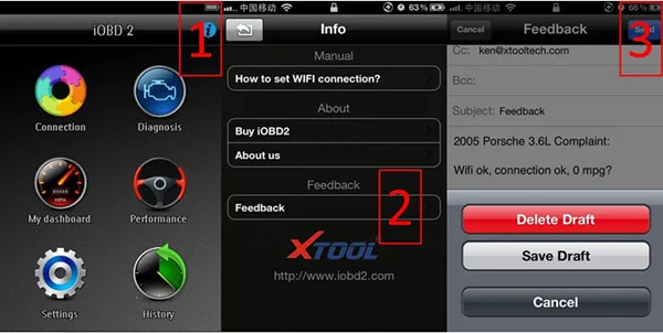 XTOOL iOBD2 Bluetooth OBD2/EOBD автоматический сканер Код неисправности считыватель для iPhone/Android автомобиля диагностический инструмент