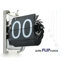 TFBC Black Retro Flip Down Clock-Internal Gear Operated Flip Home Clock USA Shipping