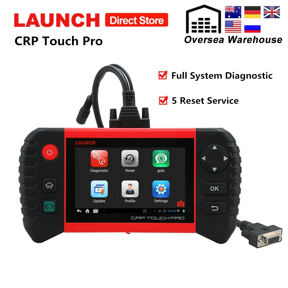 

Launch CRP Touch Pro Car Diagnostic Tool Full System Diagnostic Scan Tools Autoscanner OBD2 Scanner with Oil EPB SAS DPF Reset