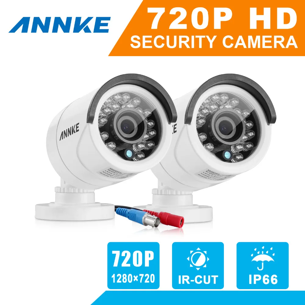 ANNKE High Quality 2pcs HD Camera White Color CMOS 1200TVL 36 IR LEDs Night Vision Waterproof Camera Outdoor CCTV Camera
