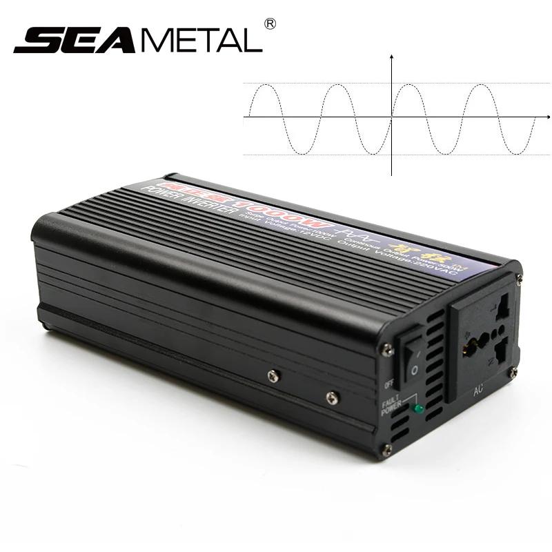 

Pure Sine Inverter Car 12V 220V 1000W DC Wave Power Invertor Portable Converters Car Inverters Home Automobile Electronic Supply