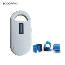 50 шт. 134,2 кГц Stanard ISO чип FDX-B RFID микрочип с кольцом для пальца, ветеринарный шприц с EM4305 теги+ 1 шт. устройство для чтения