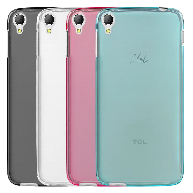 

Luxury Transparent Soft TPU Gel Cover Funda Case Skin For Alcatel OneTouch Idol 3 (5.5 inches) Mobile Phone 6045 6045Y 6045K