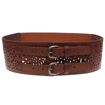 

Women Cummerbund Hot Loop Thin Slim Skinny Waist Belts Male Apparel Accessories Hollow Out Faux Leather Elegant Waistband