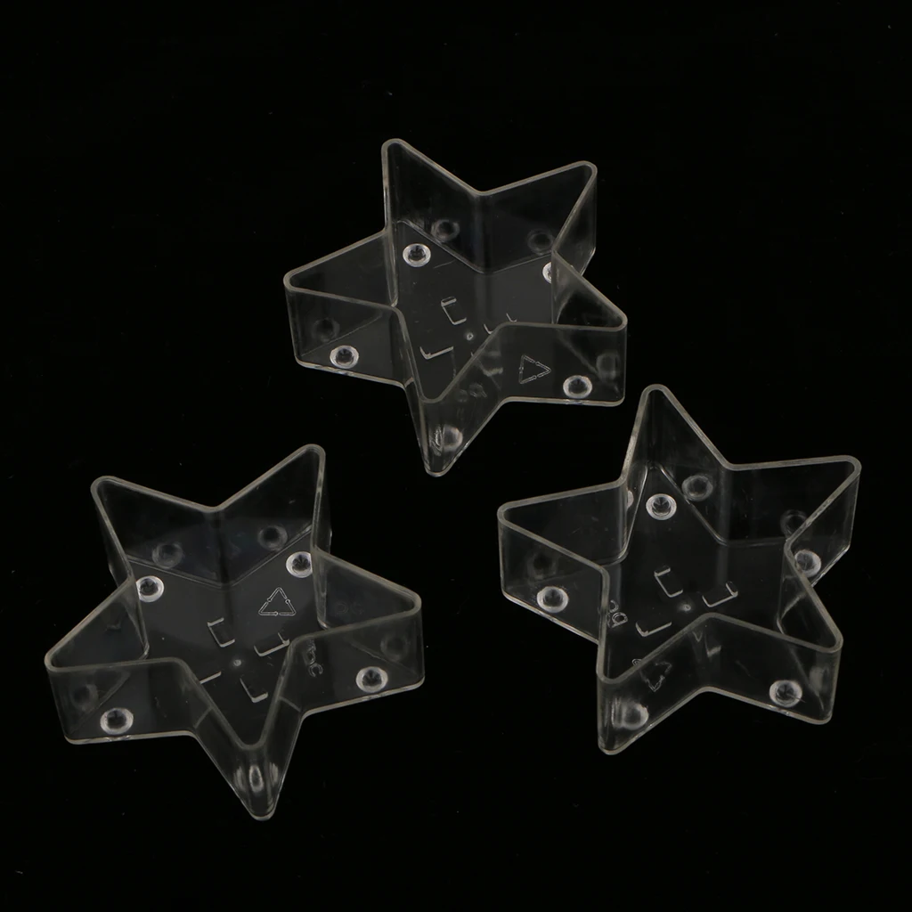 10pcs  Plastic Star Clear Tealight Holder Tea Light Cup Case Candle Candle Molds Holder Decoration