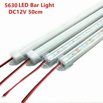 

10PCS/LED Bar Lights DC12V 5730 LED Rigid Strip 50cm LED Tube with U Aluminium Shell + PC Cover