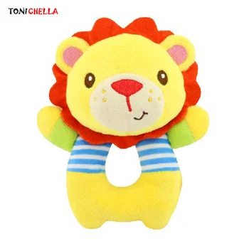 

Toddler Rattle Chupeta Baby Animal Pacifier Infant Teether With O Shape Handle Ringing Bell Nipple Teat Kid Gifts T0561
