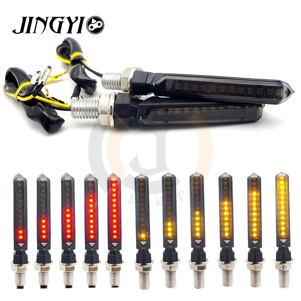 

Water Flowing Motorcycle Direct Indicators LED Turn Signal Light clignotant For suzuki gladius harley davidsion accessories