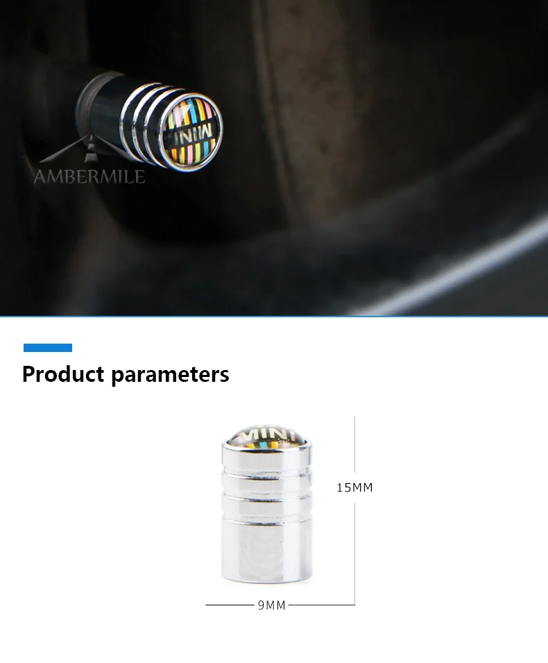 4pcs Car Wheel Tire Valve Caps Stem Cover for Mini Cooper Countryman R55 R56 R60 R61 F54 F55 F56 F60 R57 Accessories (8)