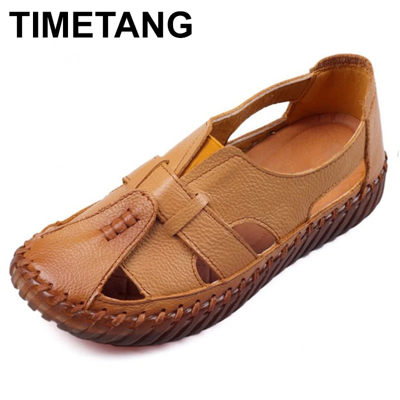 genuine leather sandals womens
