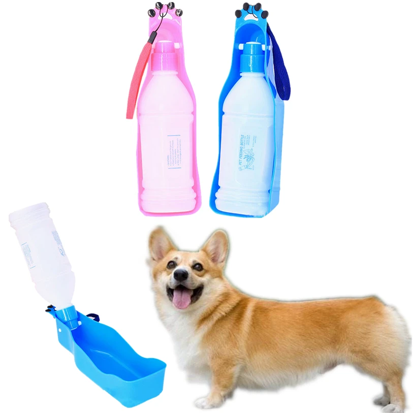 1 шт., портативная бутылка для питья собак, кошек, 350 мл, милый складной пластиковый диспенсер, Спортивная миска для путешествий, 40JE1