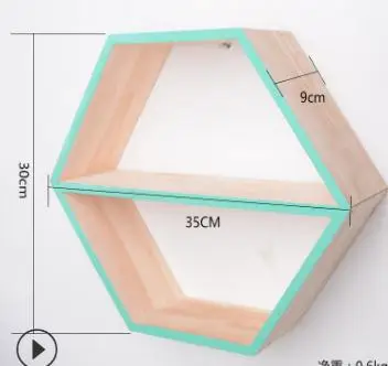 Деревянная настенная полка в скандинавском стиле, украшение для детской комнаты в скандинавском стиле, декор для детской комнаты в скандинавском стиле - Цвет: Green