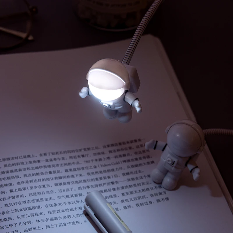  White Flexible Spaceman Astronaut USB Tube LED Night Light Lamp For Computer Laptop PC Notebook Rea - 33002434885