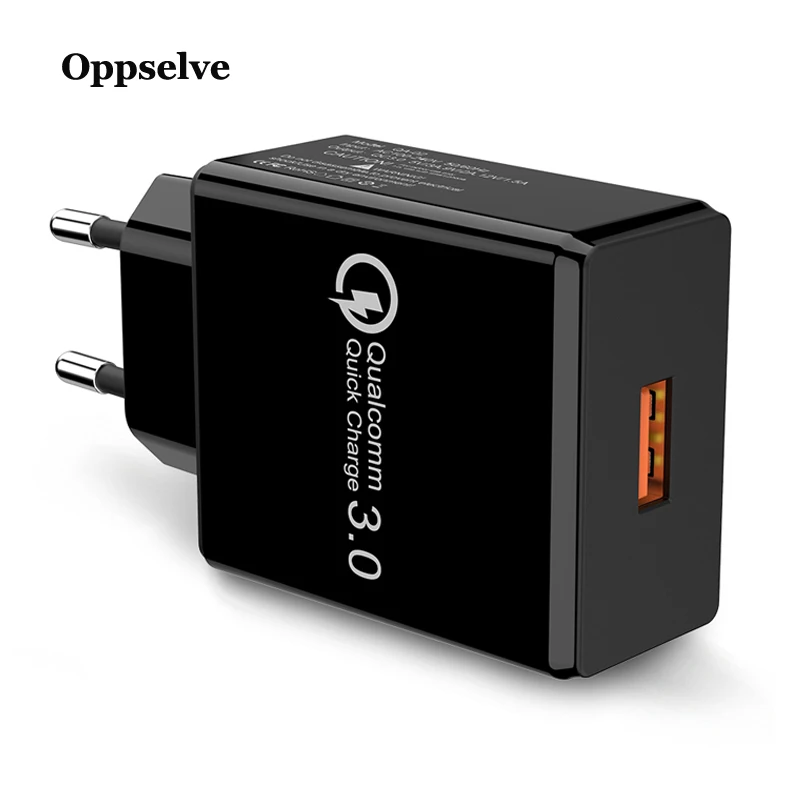 Oppselve شاحن USB مزدوج ، سريعة تهمة 3.0 الهاتف المحمول قابش الشاحن نمط الاتحاد الاوروبي السفر محول حائط ل فون XS سامسونج الهاتف شاحن