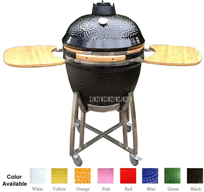 

23.5inch Ceramic BBQ Grill Pizza Oven Charcoal Wood-Burning Stove Cermic Pizza Oven Barbecue Grill Accessories For Ourdoor Campi