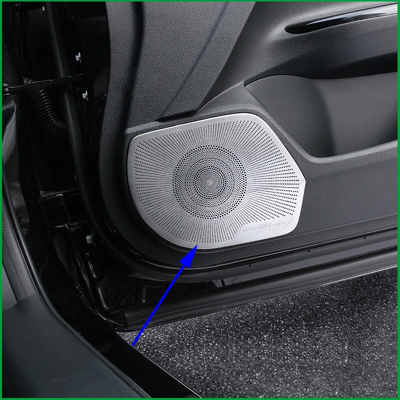 Stainless Car Door Speaker Decoration Cover Trim For Honda FIT JAZZ 2014~2015