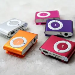 Металлический Зажим Мини MP3 Music Медиа-Плеер с Поддержкой Micro SD TF Цифровые mp3-плееры