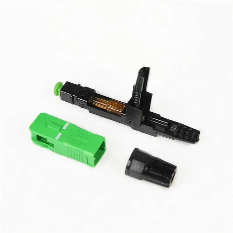 

100pcs Fiber Quick Connector Fast Field Installable Fiber Optic Termination Kit SC/APC Connector