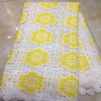 

African Guipure Lace Fabric With Stones High Quality African Swiss Voile Lace For Party 2018 New Design Embroidered Lace Fabric