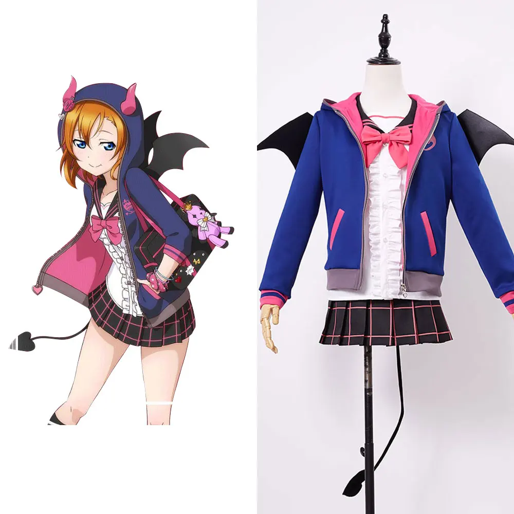Люблю жить! Новая Униформа UR Honoka Kousaka Little Demon костюм для косплея на Хэллоуин