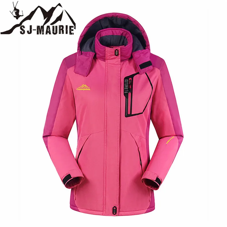 Женские лыжные куртки, ветрозащитные водонепроницаемые зимние теплые флисовые уличные спортивные куртки для катания на лыжах и сноуборде, женские походные пальто