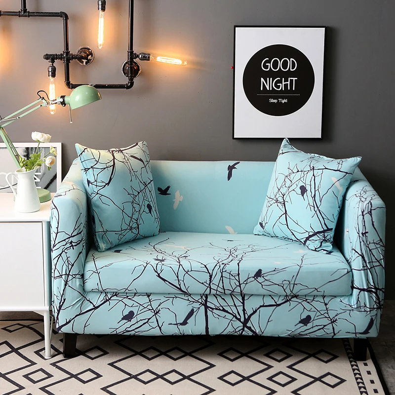 Flexible Funiture Covers Fashion Printed Home Office Decorative Sofa Cover Corner Elastic Full Couch | Дом и сад