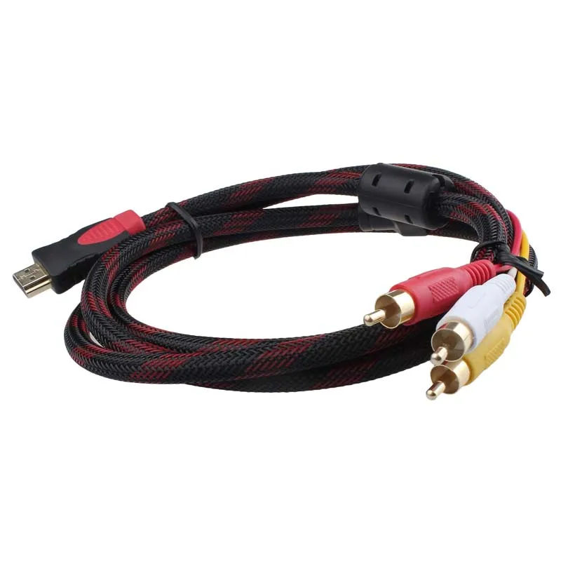 HIPERDEAL HDMI высокое качество до 3 RCA 1,5 м кабель Мужской адаптер конвертер кабель для HDTV Oct30 HW