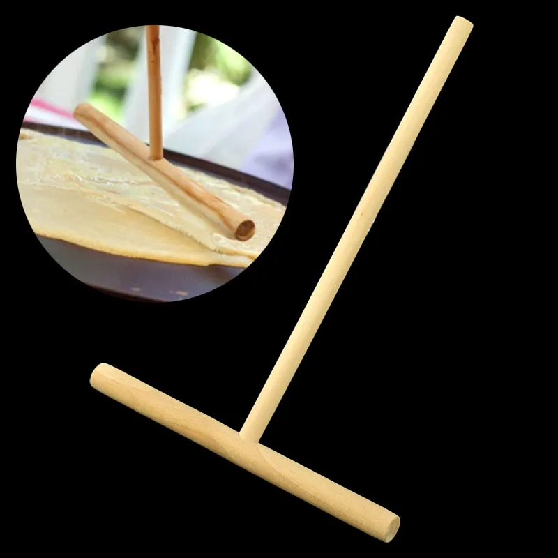 1Pcs New Kitchen Tool Wooden Spreader Stick Crepe Maker Pancake Batter